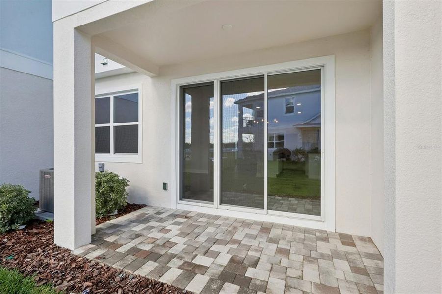 Exterior details and patio area of a home in Lagoon Residences at Epperson, Wesley Chapel (Image 3).