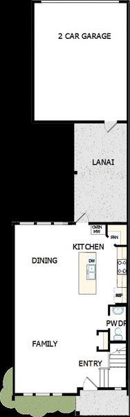 2D floor plan layout of this home in Seven Pines 24' Rear Entry Townhomes, Jacksonville, FL (Image 5).