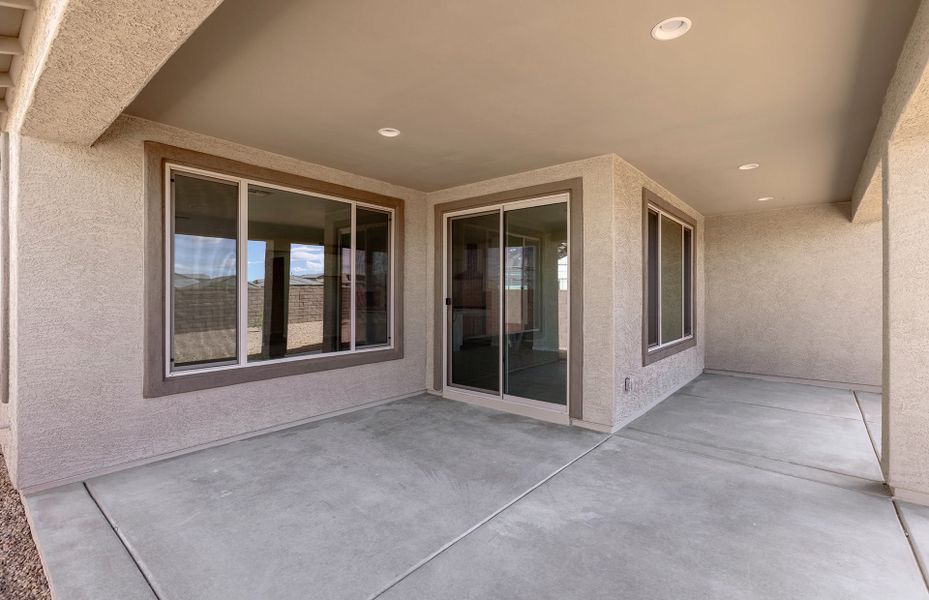 Exterior details and patio area of a home in Del Webb at Rocking K, Tucson (Image 21). Exterior details and patio area of a home in Del Webb at Rocking K, Tucson (Image 21).
