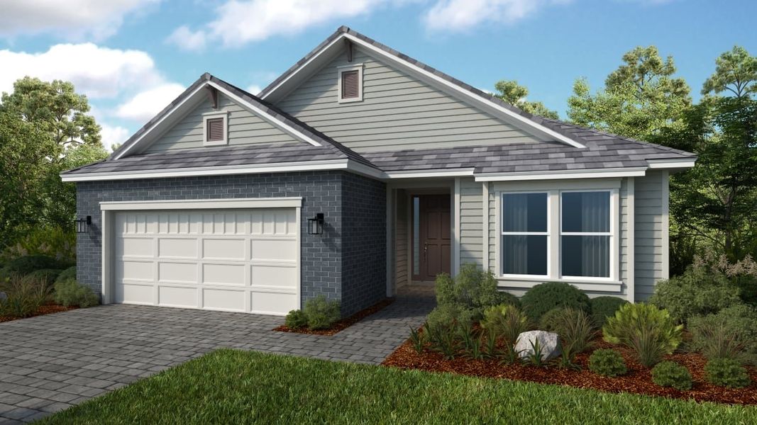 Representative exterior photo of a completed home built from the Lavello by Taylor Morrison in Esplanade at St. Marys, St. Marys, GA (Image 15). Representative exterior photo of a completed home built from the Lavello by Taylor Morrison in Esplanade at St. Marys, St. Marys, GA (Image 15).