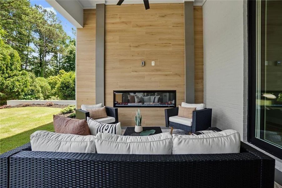 Exterior details and patio area of a home in , Marietta (Image 33).