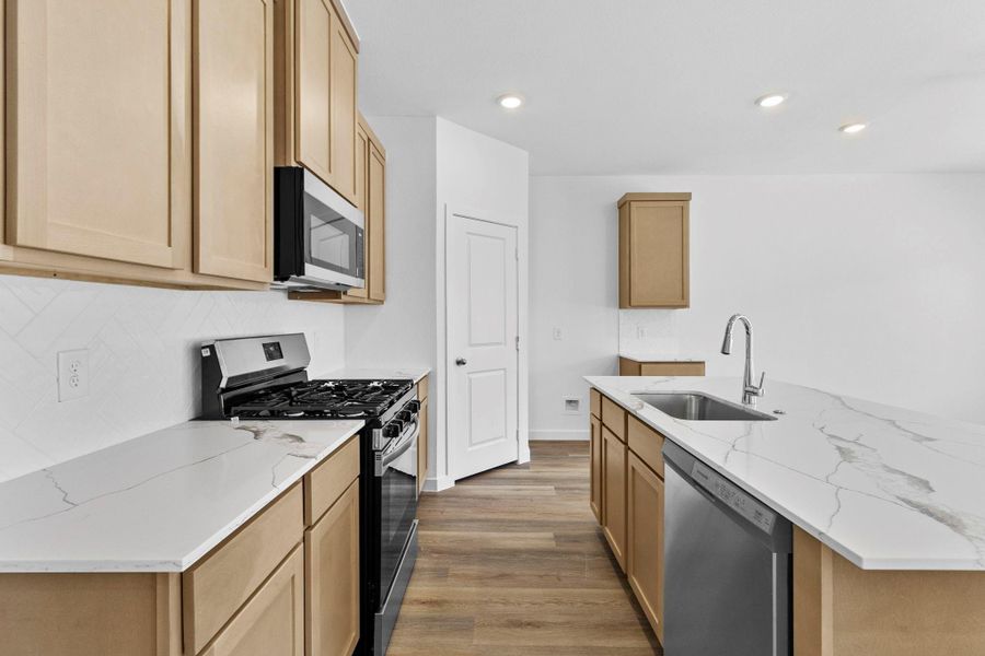 Furnished interior view inside a new home in Grand West, Houston (Image 7).