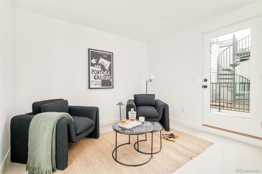 The flexible bonus space outside the primary suite is a perfect private lounge