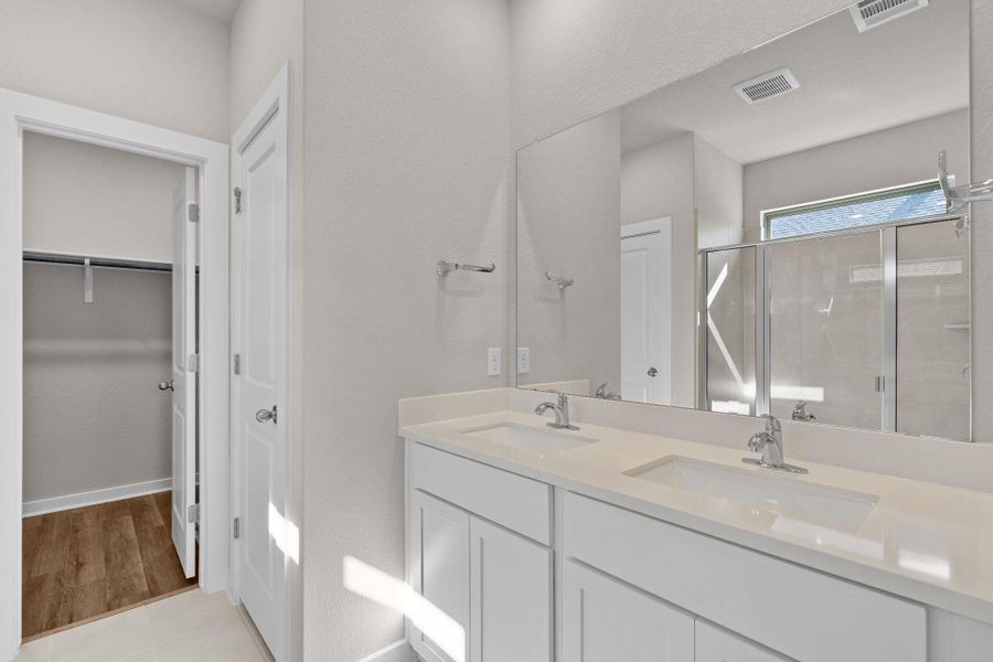 Primary Bath retreat with dual vanities Primary Bath retreat with dual vanities