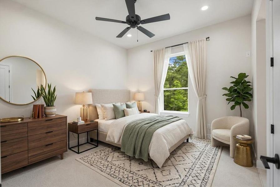 Furnished interior view inside a new home in , Mineola (Image 15).