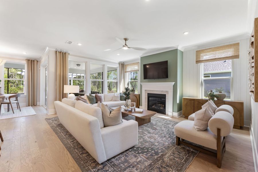 Furnished interior view inside a new home in Del Webb Ocean Isle Beach, Shallotte (Image 34).