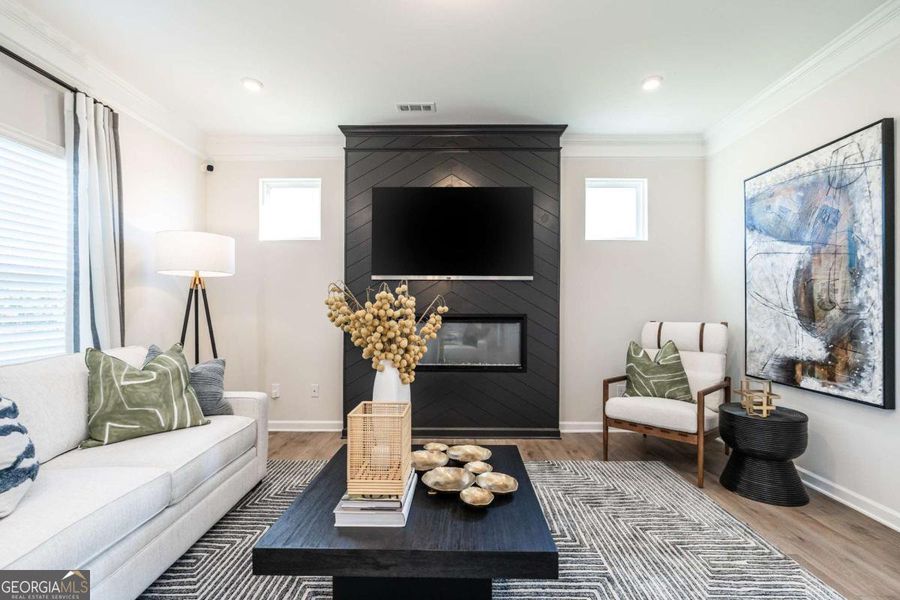 Furnished interior view inside a new home in Trellis Park, Hampton (Image 9). Furnished interior view inside a new home in Trellis Park, Hampton (Image 9).