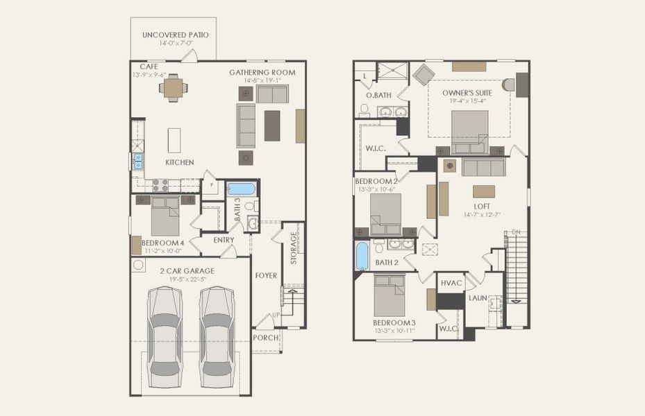 2D floor plan layout of this home in Clearhaven, Princeton, TX (Image 3).