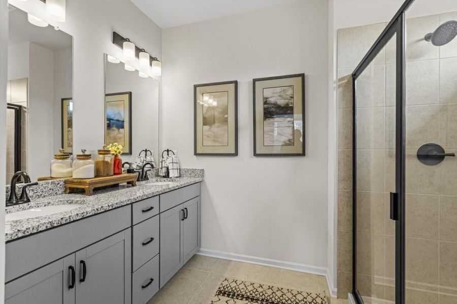 Furnished interior view inside a new home in Townes At The Stiles, Cartersville (Image 22).