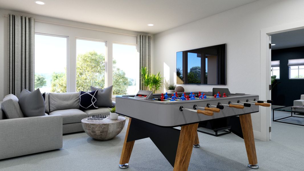 Representative furnished interior of a home built from the Brenham III by Southgate Homes in Eliana, McKinney (Image 16).