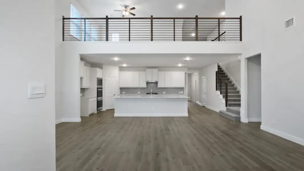 Representative unfurnished interior of a home built from the Englewood by D.R. Horton in White Rock Trail Addition, Dallas (Image 15). Representative unfurnished interior of a home built from the Englewood by D.R. Horton in White Rock Trail Addition, Dallas (Image 15).