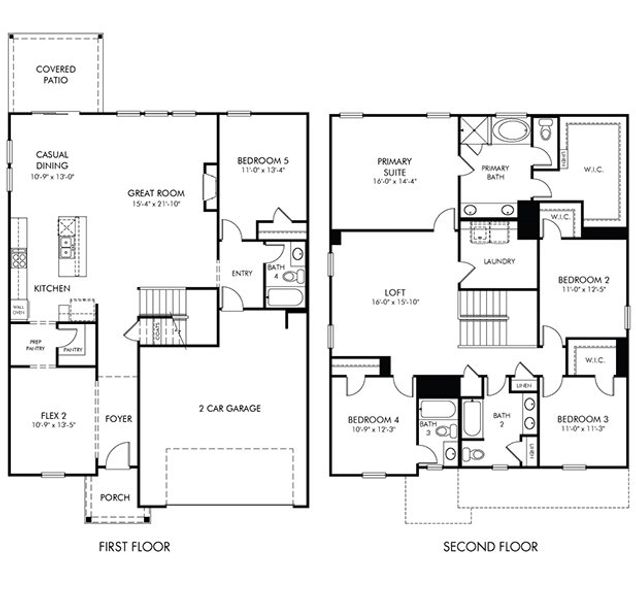 2D floor plan layout of this home in Riverwood Farm, Piedmont, SC (Image 2).