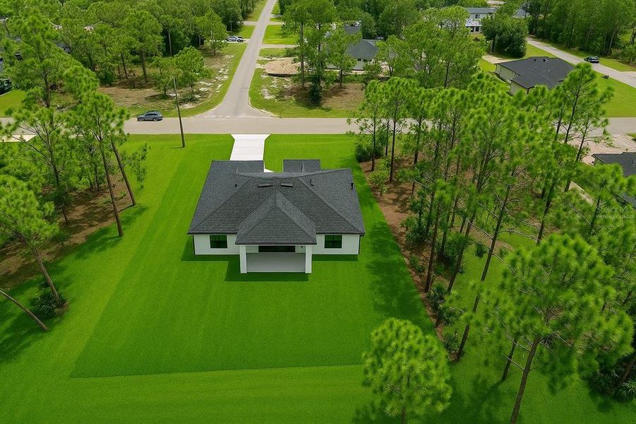 Front exterior of a new home in , Lehigh Acres, FL, highlighting curb appeal (Image 29).