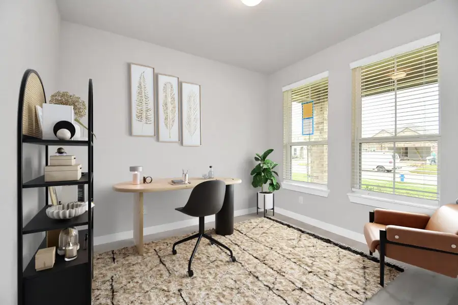 Virtually Staged - Home Office. Sample photo of completed home with similar floor plan. Actual colors and selections may vary.
