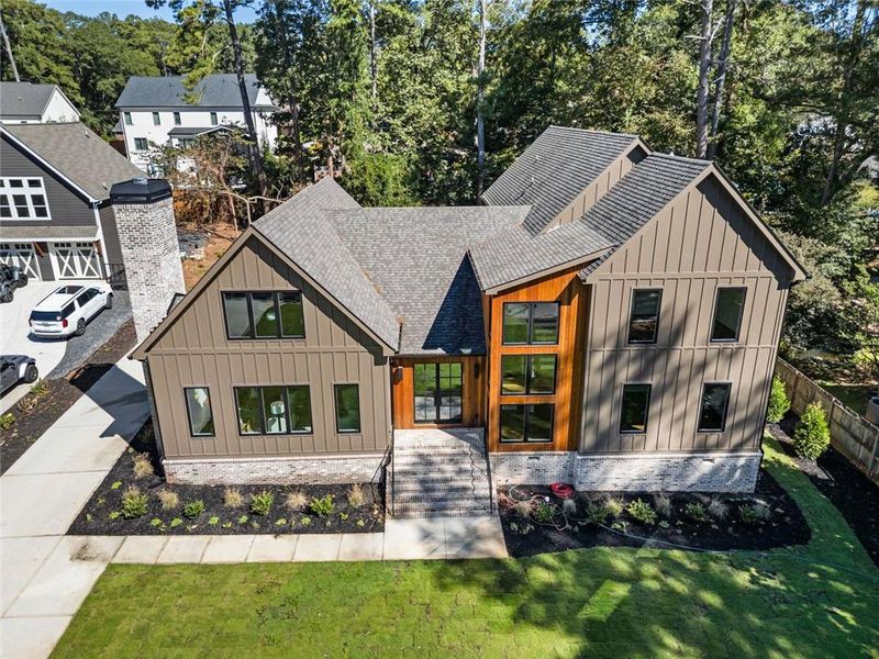 Front exterior of a new home in , Smyrna, GA, highlighting curb appeal (Image 35).