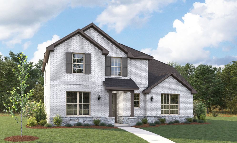 The Toledo - Traditional with Stone Elevation