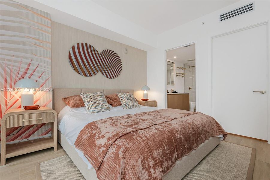 Furnished interior view inside a new home in , Miami (Image 16).
