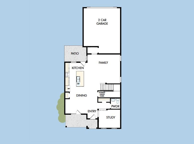 2D floor plan layout for the The Parton by David Weekley Homes in Heritage Green – The Classic Collection, Columbia, TN (Image 3). 2D floor plan layout for the The Parton by David Weekley Homes in Heritage Green – The Classic Collection, Columbia, TN (Image 3).