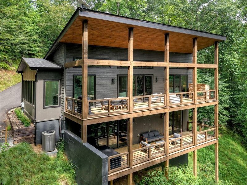 Exterior details and patio area of a home in , Blue Ridge (Image 31). Exterior details and patio area of a home in , Blue Ridge (Image 31).