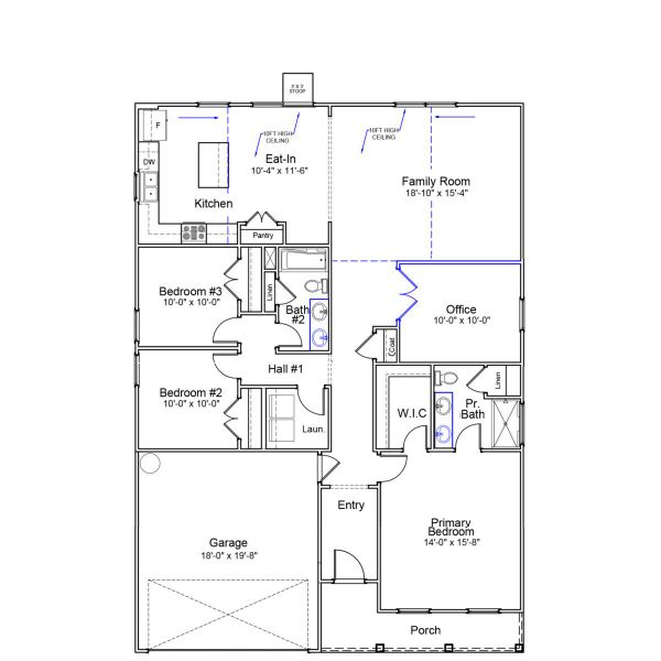 2D floor plan layout of this home in Dove Hollow, Chesnee, SC (Image 5).