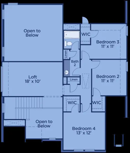 2D floor plan layout for the San Marcos by UnionMain Homes in Lake Breeze, Lavon, TX (Image 6). 2D floor plan layout for the San Marcos by UnionMain Homes in Lake Breeze, Lavon, TX (Image 6).