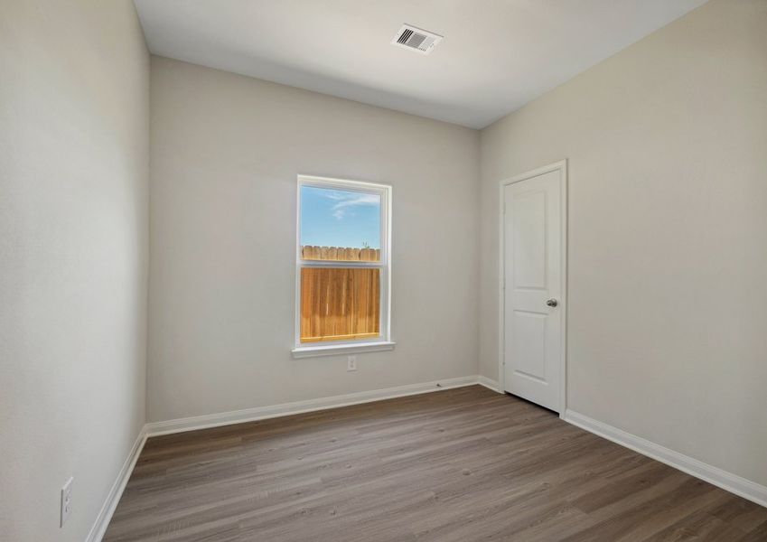 A flex room with vinyl flooring A flex room with vinyl flooring