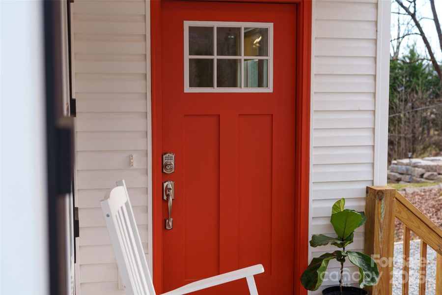 Exterior details and patio area of a home in , Brevard (Image 26).