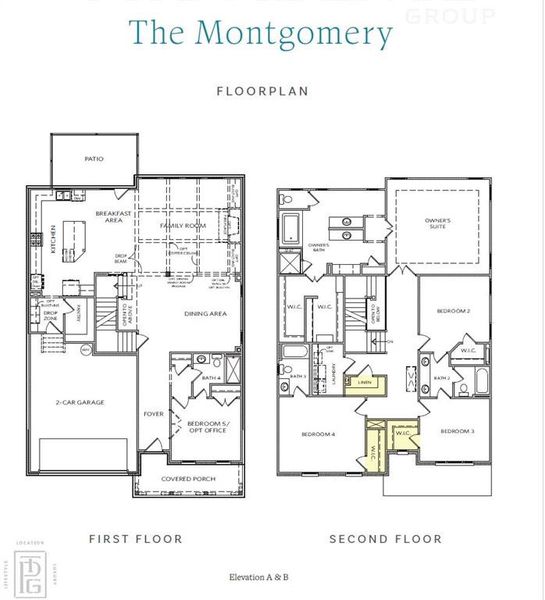 2D floor plan layout of this home in Waterhaven, Cumming, GA (Image 5).