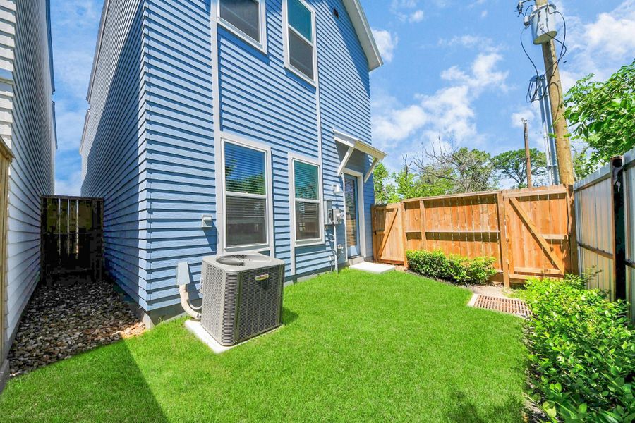 Exterior details and patio area of a home in , Houston (Image 26). Exterior details and patio area of a home in , Houston (Image 26).