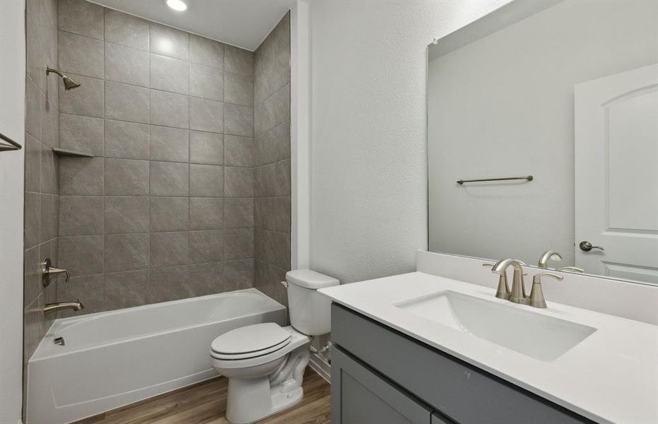 Spacious secondary bathroom *real home pictured