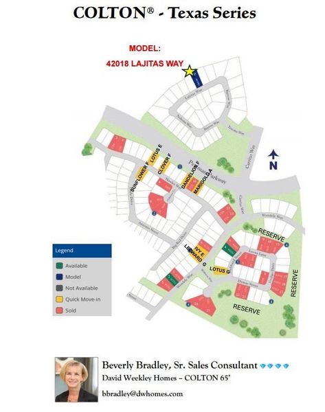 COLTON is a beautiful, treed community conveniently located 1/4 mi off Hwy 249 & FM 1486.  We are already almost sold out of Phase 1!  Come check it out!