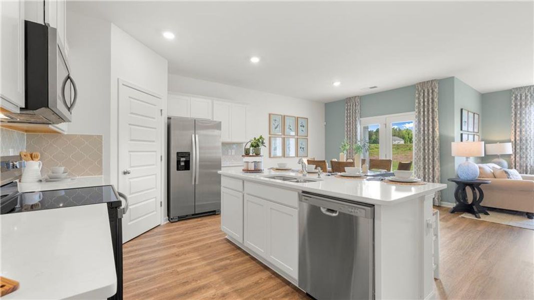 Furnished interior view inside a new home in Teamon Pointe, Griffin (Image 17).