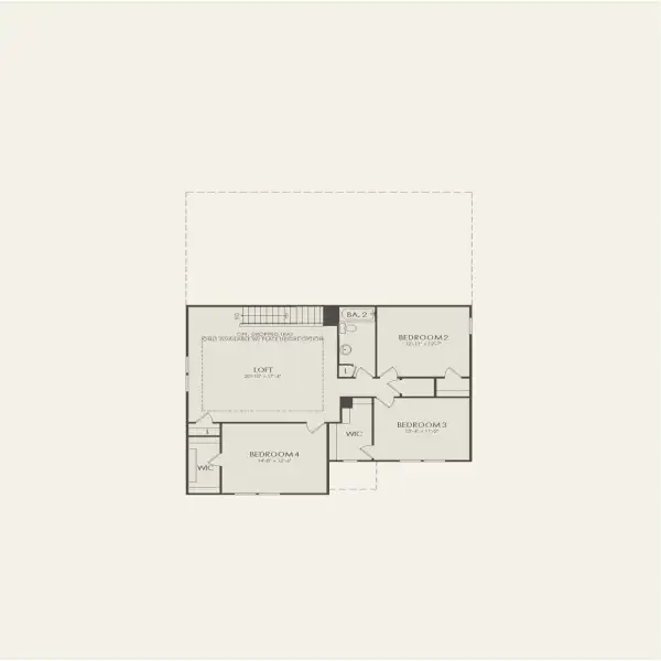 2D floor plan layout for the Whitestone by Pulte Homes in Highland Pines, Leesburg, FL (Image 5).