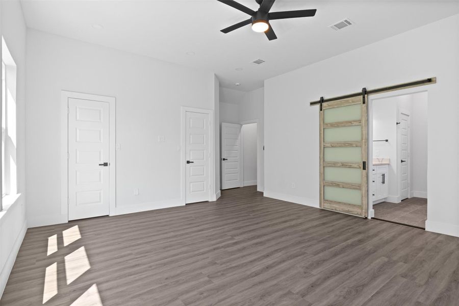 Primary bedroom on the second floor