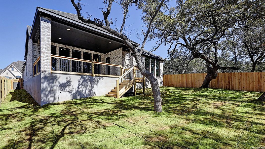 Exterior details and patio area of a home in The Ranches at Creekside, Boerne (Image 3).