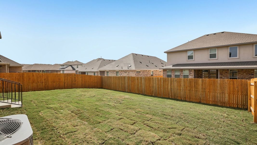 Exterior details and patio area of a home in Rosenbusch Ranch, Leander (Image 26).