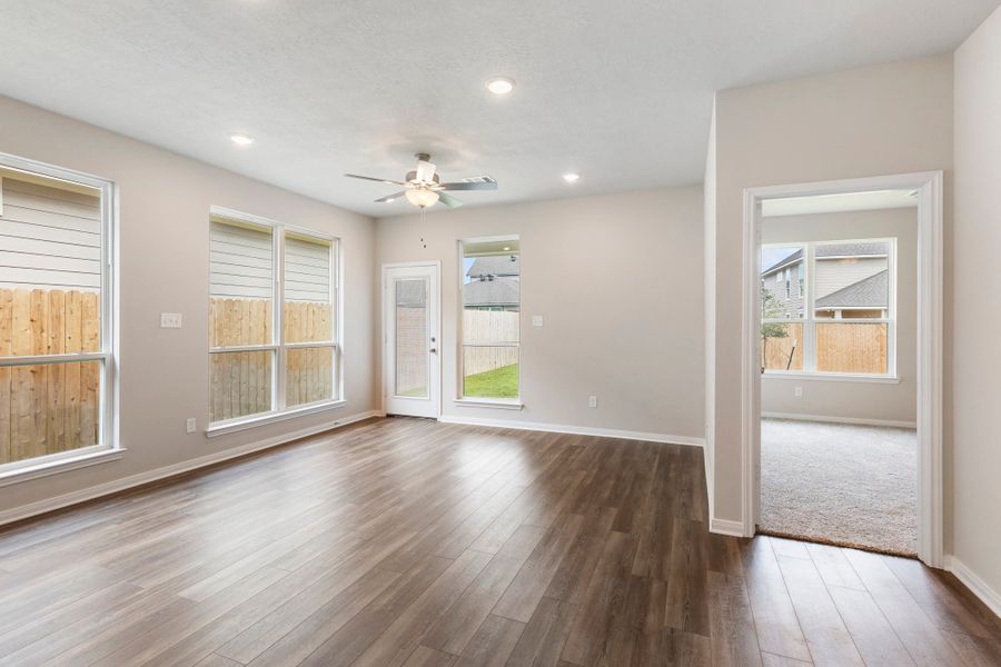 Representative unfurnished interior of a home built from the The 1419 by Stylecraft Builders in Hilltop Heights, Waco (Image 14). Representative unfurnished interior of a home built from the The 1419 by Stylecraft Builders in Hilltop Heights, Waco (Image 14).