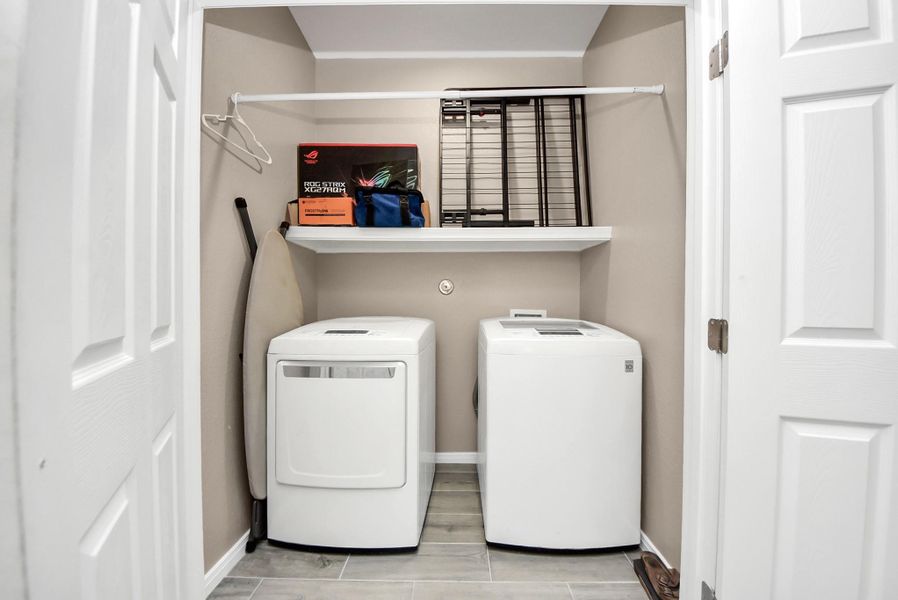 Laundry and Storage in ADU/apartment.