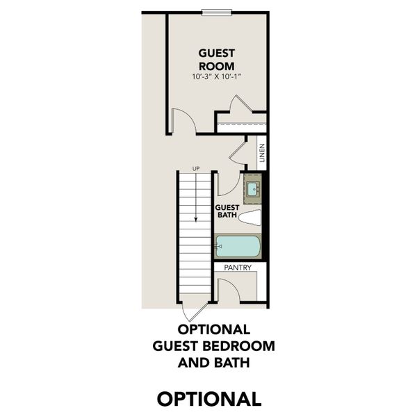 2D floor plan layout for the The Gillian C by Davidson Homes LLC in Cedar Heights, San Antonio, TX (Image 5).
