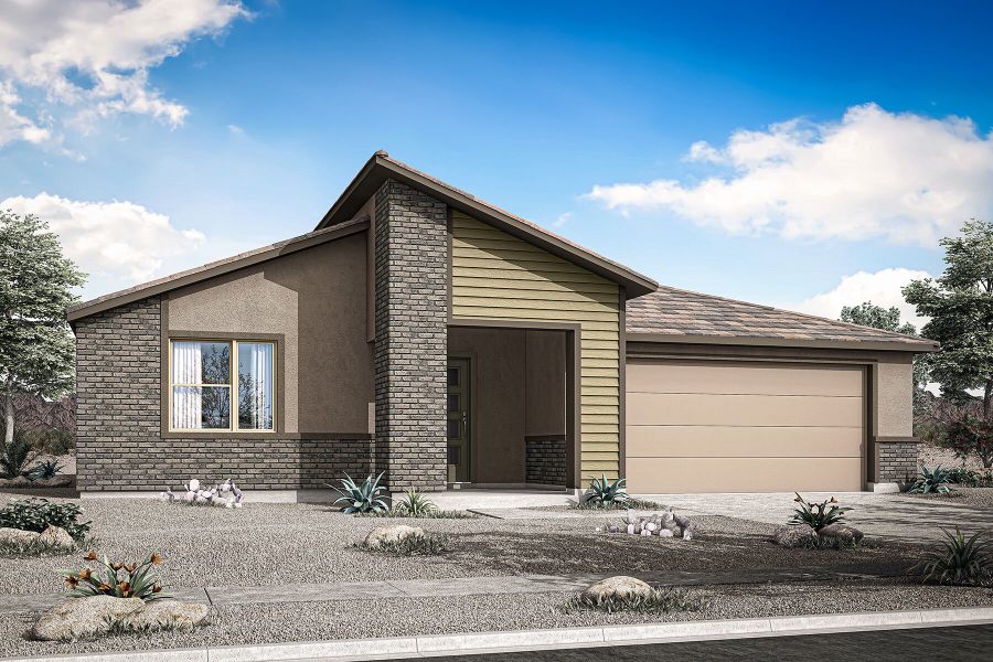 Representative exterior photo of a completed home built from the Cadet by Mattamy Homes in Empire Pointe, Queen Creek, AZ (Image 5).