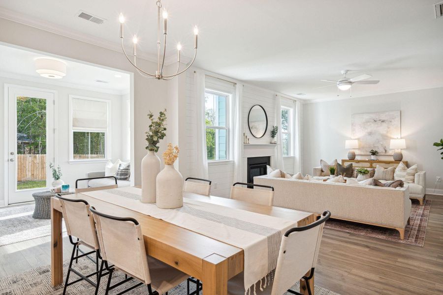 Furnished interior view inside a new home in High Point at Foxbank, Moncks Corner (Image 18).