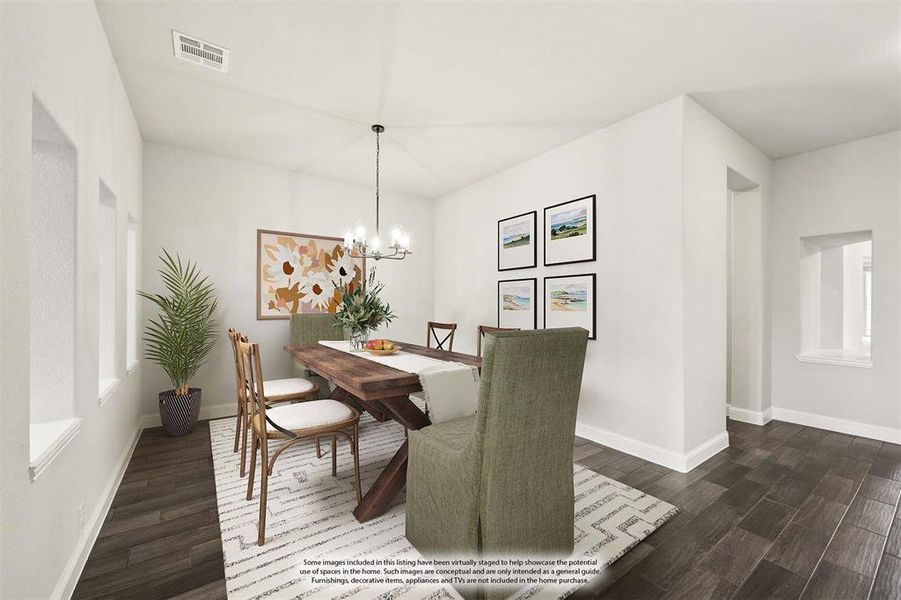 Furnished interior view inside a new home in Georgetown at Kings Fort 60s, Kaufman (Image 12).