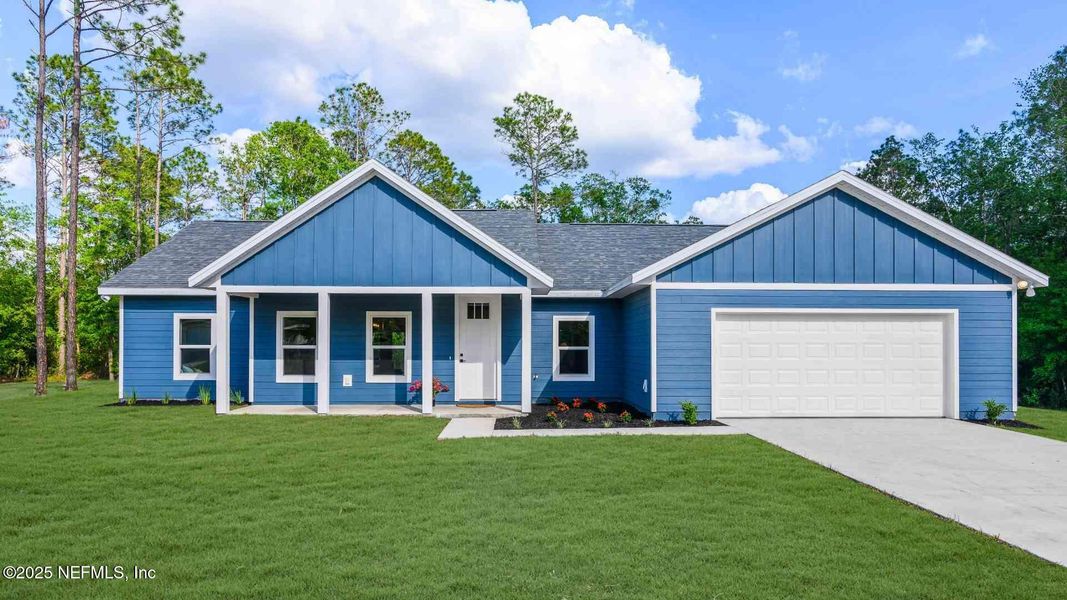Front exterior of a new home in , Hampton, FL, highlighting curb appeal (Image 17).