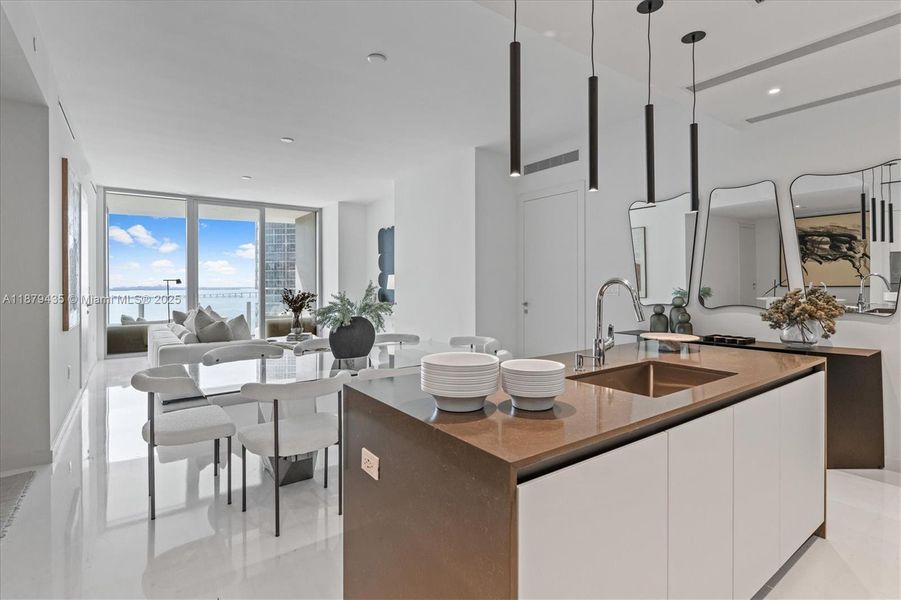 Furnished interior view inside a new home in Aston Martin Residences, Miami (Image 18).