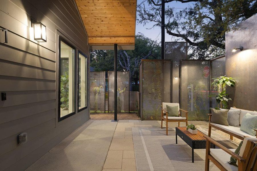 View of patio featuring outdoor lounge area