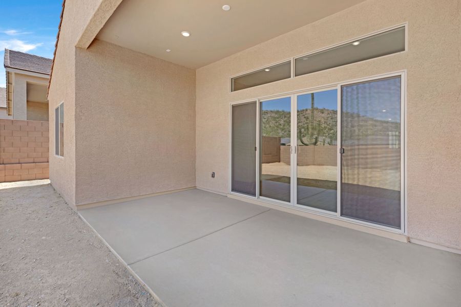 Exterior details and patio area of a home in Saguaro Reserve II, Marana (Image 3).