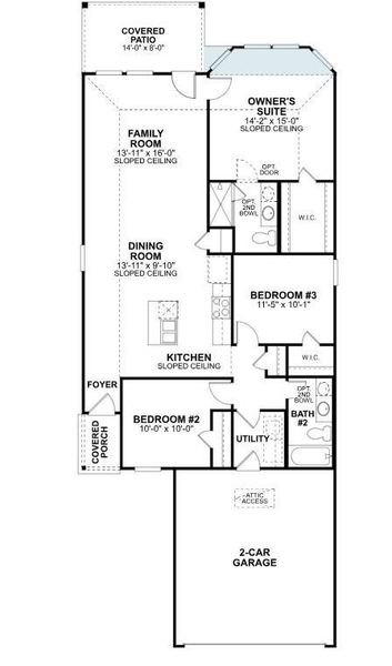 2D floor plan layout of this home in Ambrose, La Marque, TX (Image 5).