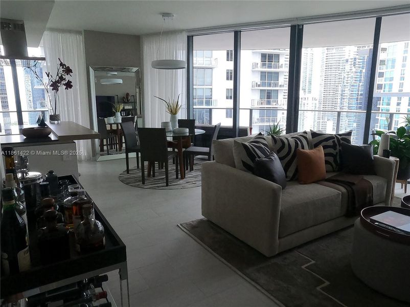 Furnished interior view inside a new home in , Miami (Image 8).