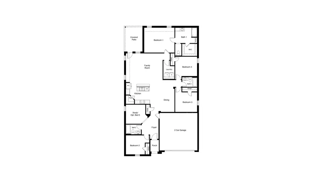 2D floor plan layout for the Lakeway by D.R. Horton in Vista Park, Decatur, TX (Image 3). 2D floor plan layout for the Lakeway by D.R. Horton in Vista Park, Decatur, TX (Image 3).