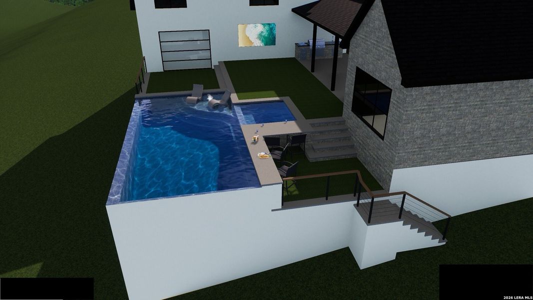 Exterior rendering of this home design in , New Braunfels, TX (Image 7).